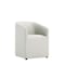Manhattan Comfort Anna Round Faux Leather Dining Armchair in Light Stone Grey DC059AR-ST - alternate 3